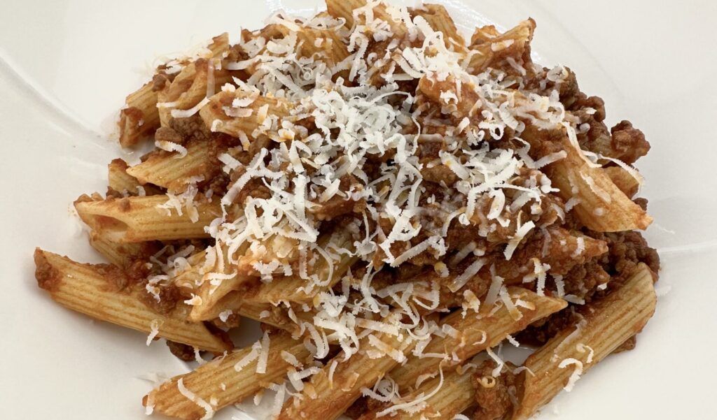 Pasta with bolognese sauce