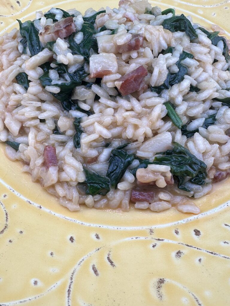 Spinach and Pancetta Risotto