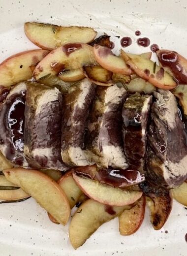 Pork Tenderloin with Red wine Reduction