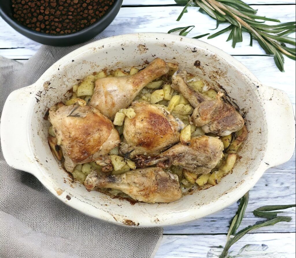 Crispy Chicken with Golden Potatoes