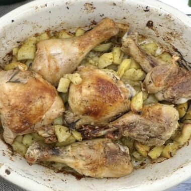 Crispy Chicken with Golden Potatoes