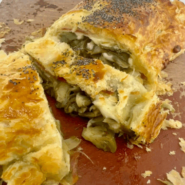 Puff Pastry with Artichoke and Speck