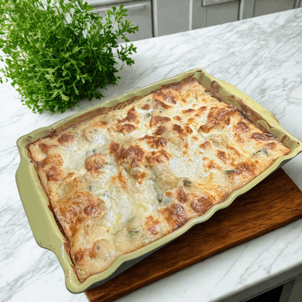 Lasagna with Zucchini and Shrimps