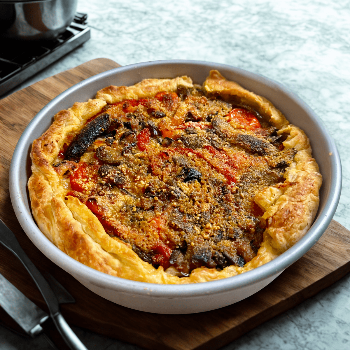 Puff Pastry with vegetables -Featured