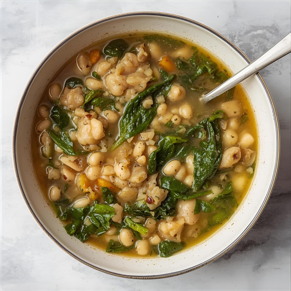 When you want something cozy but light: escarole and bean soup is it! #italiankitchen #nonnarecipe #healthyliving #comfortfood #souplastdecrochê #escaroleandbeans #instantpot #soupseason