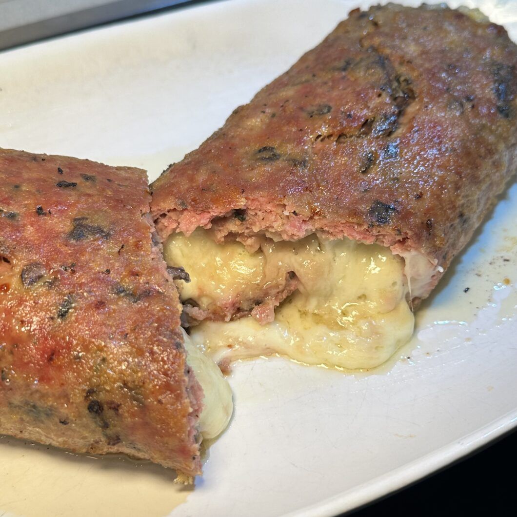 Meatloaf with mushroom and ham