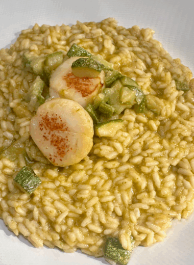 Risotto with Zucchini and Scallops