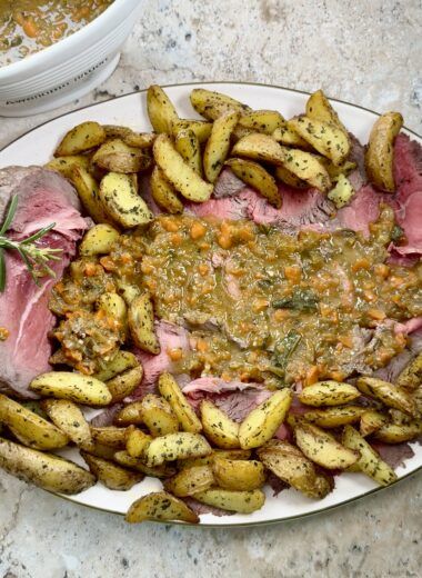 Roast Beef With Vegetables Sauce