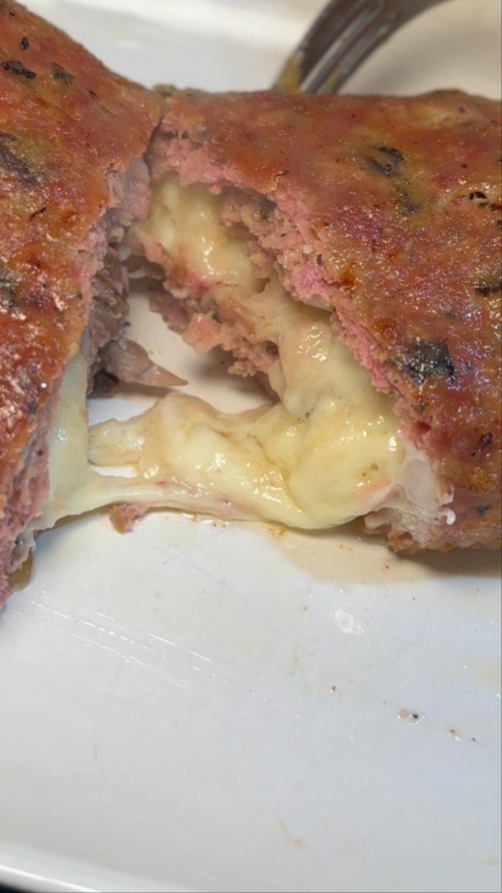 I bet he is coming! lol 😜  Cheesy, full of flavor and delicious meat loaf!  #recipelovers #cooking #meatloaf #italianfood #foodblogger