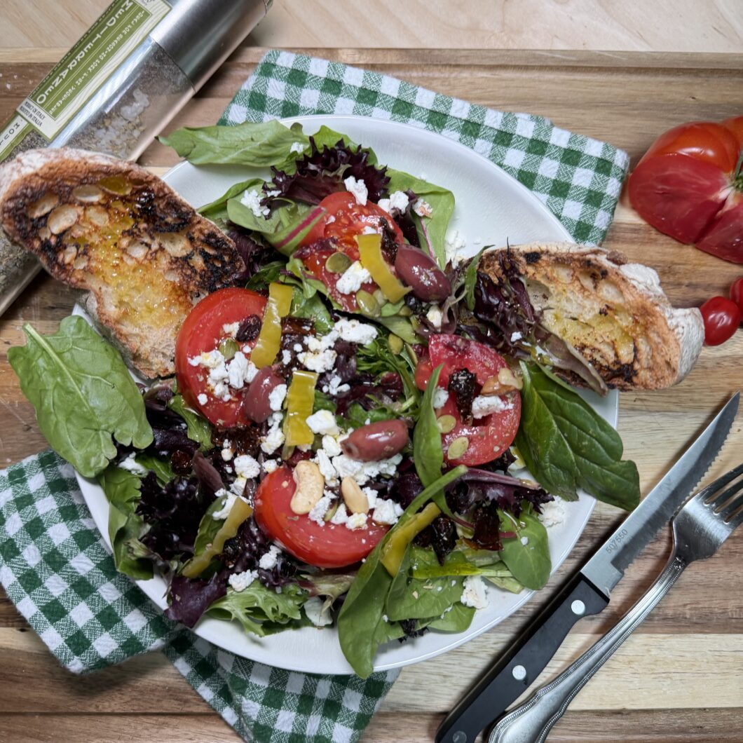 Summer-Inspired Heirloom Tomato and Olive Salad