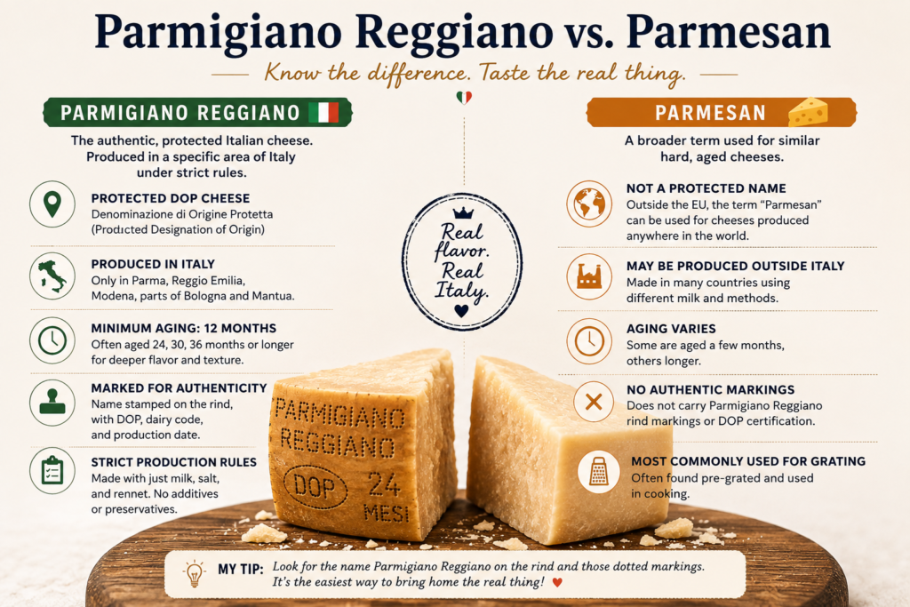 Parmigiano Reggiano vs. Parmesan