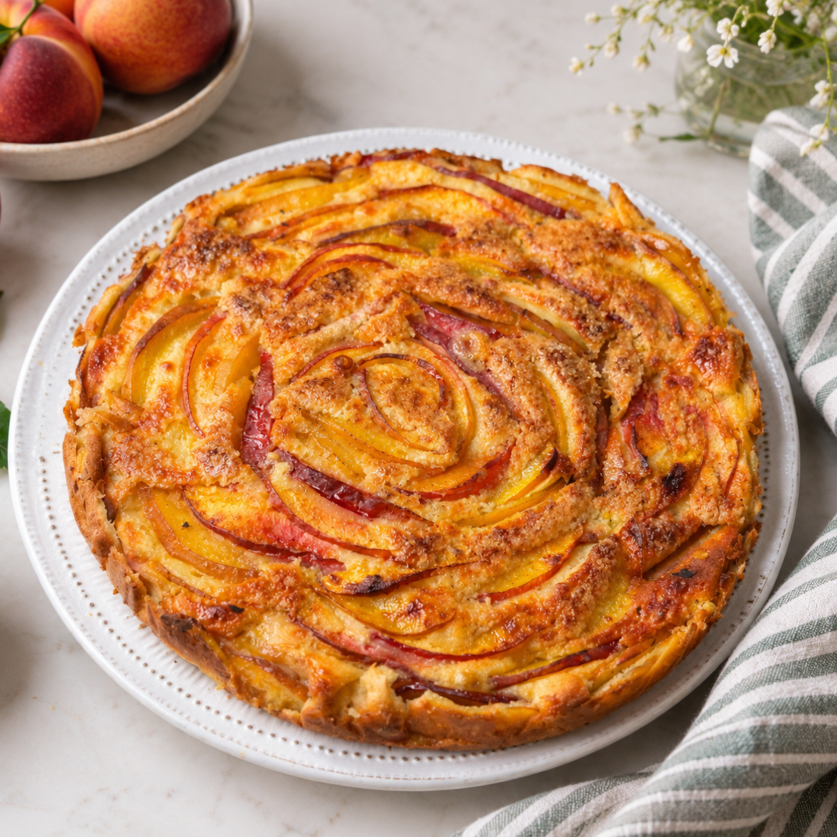 Easy Fresh Peach Cake